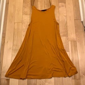 Mustard silhouette dress